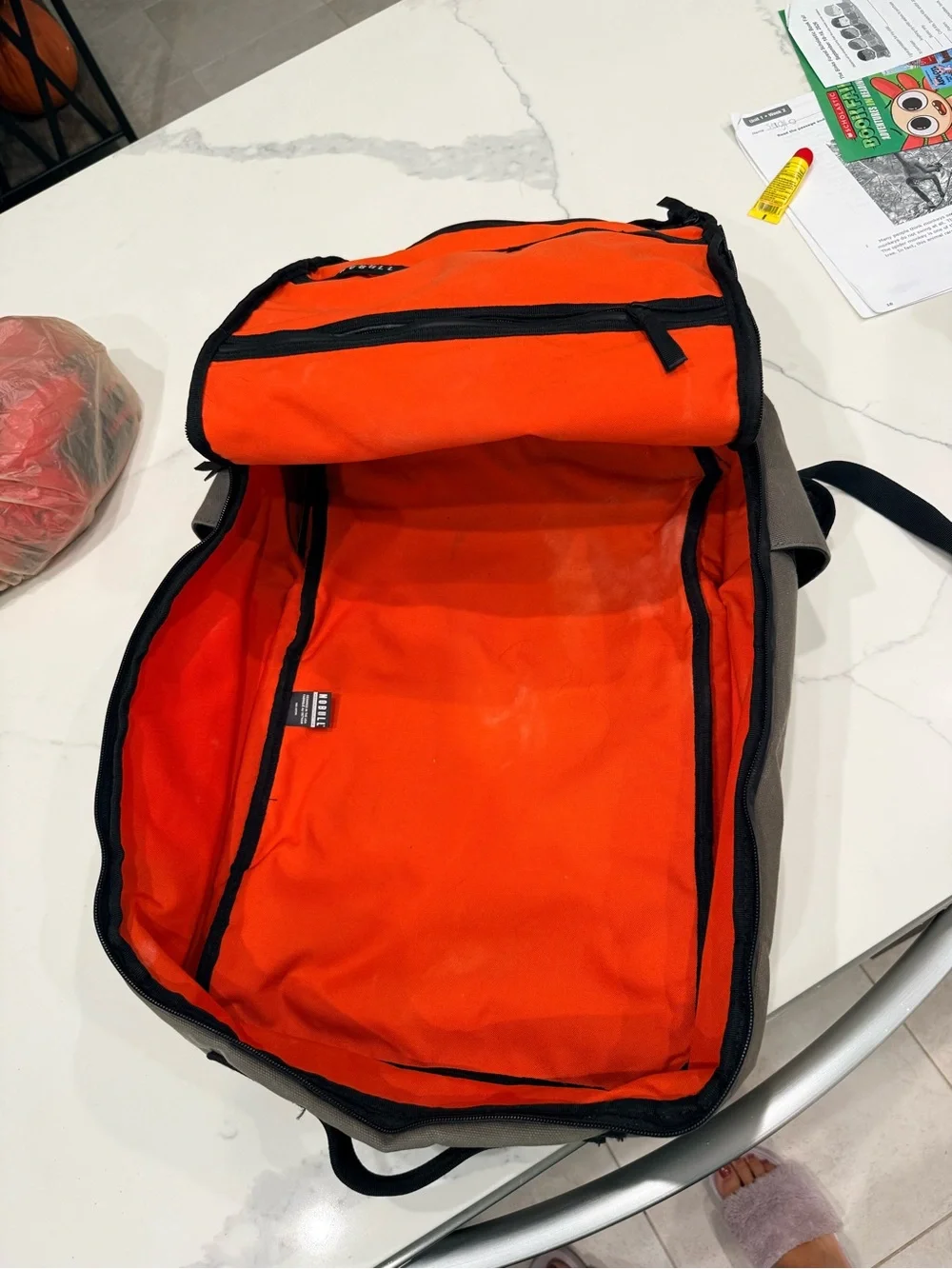NOBULL Gray Canvas Daypack with Black Trim